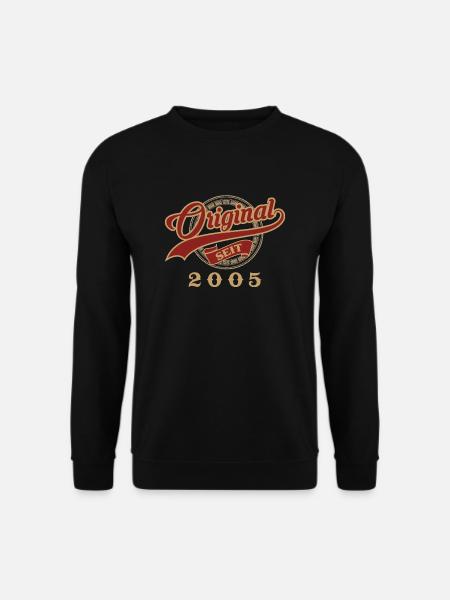 Original since 2005 - vintage gift birthday - Unisex Sweatshirt - black