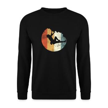 Geschenk Kletterer Boulderer klettern bouldern - Unisex Pullover - Schwarz - Vorne - Alina (178cm) & Michal (187cm)