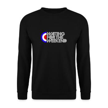 Waiting for the Weekend - Unisex Pullover - Schwarz - Vorne - Alina (178cm) & Michal (187cm)
