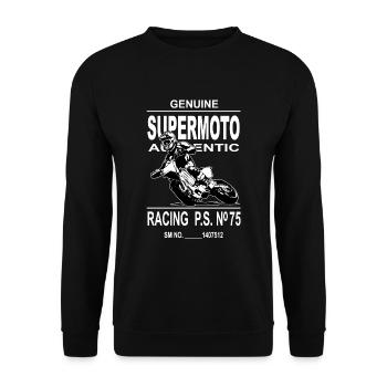 Supermoto - Unisex Sweatshirt - black - Front - Alina (178cm) & Michal (187cm)