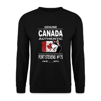 Maple Leaf - Huskies - Canada - Sweat-shirt Unisexe - noir - Devant - Alina (178cm) & Michal (187cm)