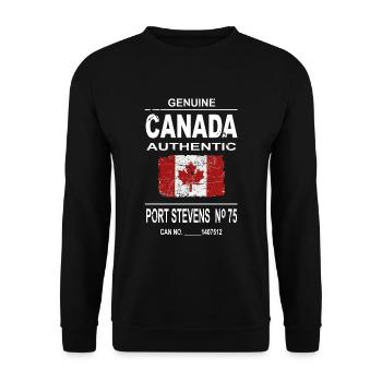 Kanada - Maple Leaf - Canada - Unisex Pullover - Schwarz - Vorne - Alina (178cm) & Michal (187cm)