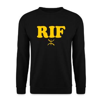 Rif - Sweat-shirt Unisexe - noir - Devant - Alina (178cm) & Michal (187cm)