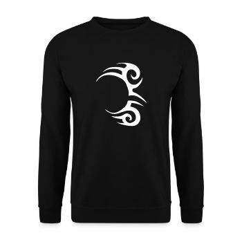 Stammes- Tätowierung, Schattenbild, Tyson Arttätowierung - Unisex Pullover - Schwarz - Vorne - Alina (178cm) & Michal (187cm)