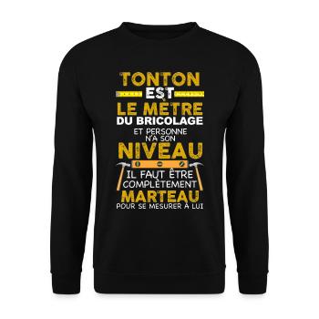 Le meilleur tonton bricoleur - Sweat-shirt Unisexe - noir - Devant - Alina (178cm) & Michal (187cm)