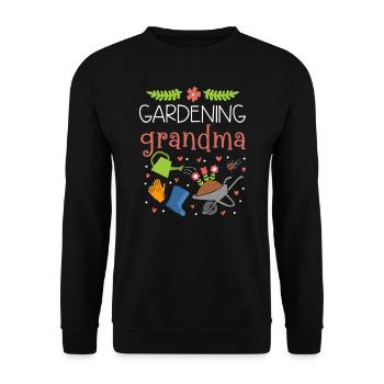 Family Gardening Grandma Funny Gardener Garden - Unisex Sweatshirt - black - Front - Alina (178cm) & Michal (187cm)