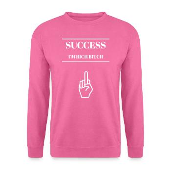 GET RICH - Unisex Pullover - Pink - Vorne