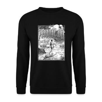 Paddle Board Paddling Drawing - Unisex Sweatshirt - black - Front - Alina (178cm) & Michal (187cm)