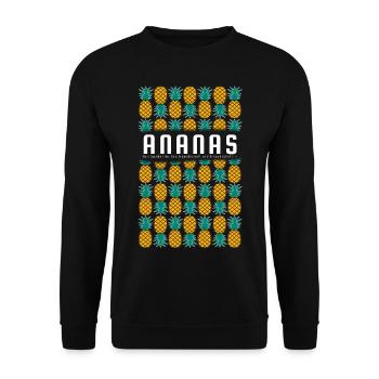 Pineapple, the sign of friendship - Unisex Sweatshirt - black - Front - Alina (178cm) & Michal (187cm)