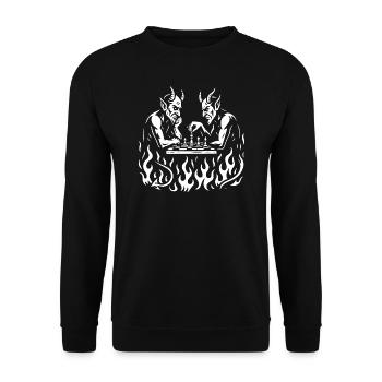 Inferno Chess match - Unisex Sweatshirt - black - Front - Alina (178cm) & Michal (187cm)