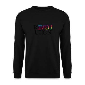 Revolution Gay Pride Lesbian CSD LGBT Homo Queer - Unisex Pullover - Schwarz - Vorne - Alina (178cm) & Michal (187cm)