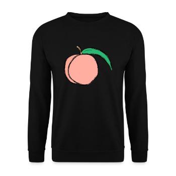 peach pfirsich veggie gemuese fruits17 - Unisex Pullover - Schwarz - Vorne - Alina (178cm) & Michal (187cm)