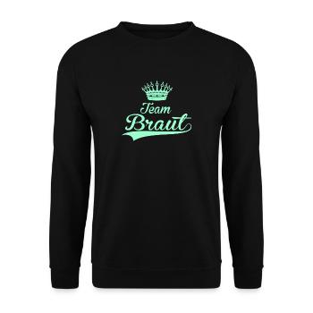 TEAM BRAUT hochzeit heiraten JGA trauung lieben - Unisex Pullover - Schwarz - Vorne - Alina (178cm) & Michal (187cm)
