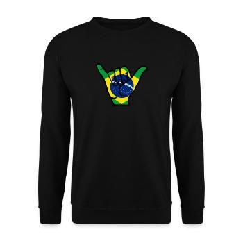 Hangloose, Brazilian Jiu-Jitsu, BJJ Shirt - Unisex Pullover - Schwarz - Vorne - Alina (178cm) & Michal (187cm)