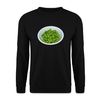 soybeans soja haricots veggie - Sweat-shirt Unisexe - noir - Devant - Alina (178cm) & Michal (187cm)