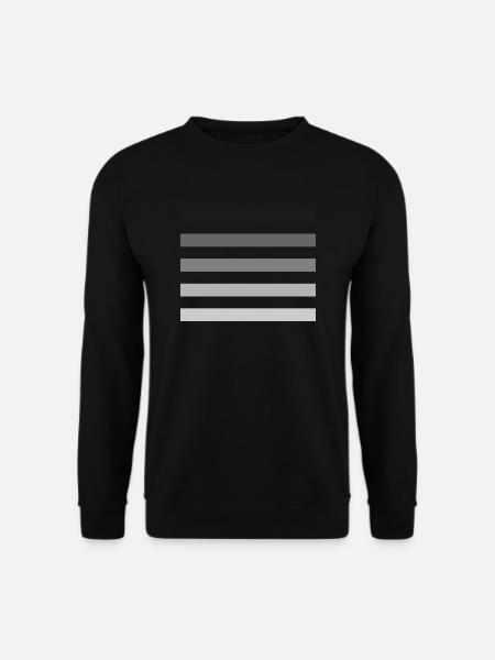 Streifen in Grautönen - Unisex Pullover - Schwarz
