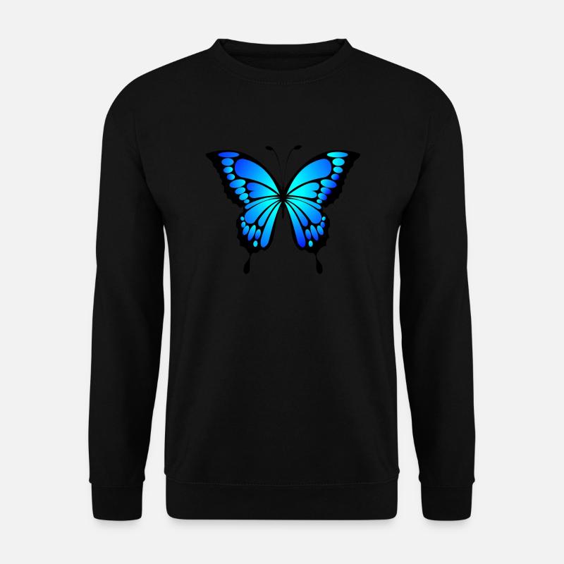 Blue butterfly gift idea - Unisex Sweatshirt - black
