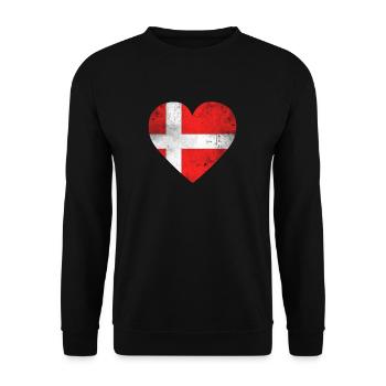 Gift Denmark flag danish flag danish - Unisex Sweatshirt - black - Front - Alina (178cm) & Michal (187cm)