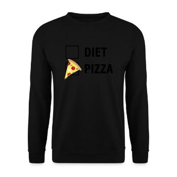 Pizza VS régime alimentaire Amoureux - Sweat-shirt Unisexe - noir - Devant - Alina (178cm) & Michal (187cm)