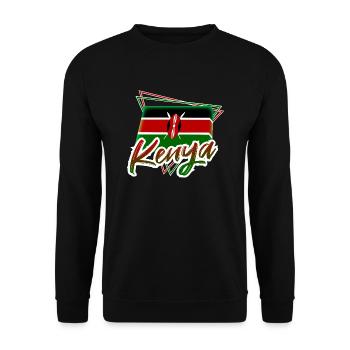 Kenya - Unisex Sweatshirt - black - Front - Alina (178cm) & Michal (187cm)