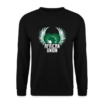 Afrikanische Union - Unisex Pullover - Schwarz - Vorne - Alina (178cm) & Michal (187cm)