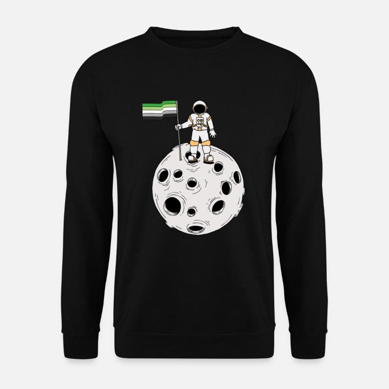 Aromatic astronaut Aromatic flag - Unisex Sweatshirt - black