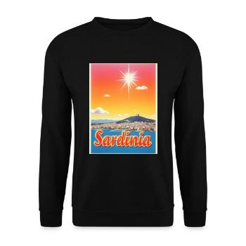 Sardinia – Italy Island Design - Unisex Sweatshirt - black - Front - Alina (178cm) & Michal (187cm)
