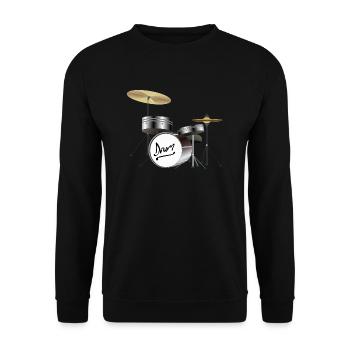 percussion - Unisex Sweatshirt - black - Front - Alina (178cm) & Michal (187cm)
