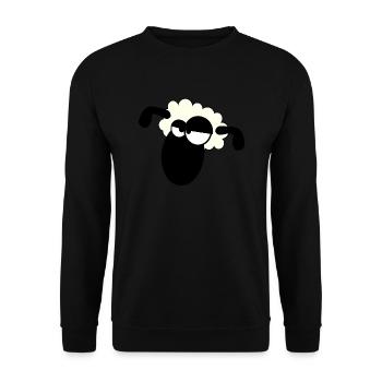 sheep schaf lamm lamb animal tiere6 - Unisex Pullover - Schwarz - Vorne - Alina (178cm) & Michal (187cm)