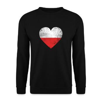 Pologne cadeau drapeau mâts de drapeau polonais - Sweat-shirt Unisexe - noir - Devant - Alina (178cm) & Michal (187cm)