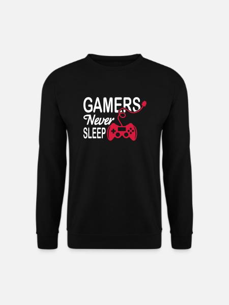 Gamers Never Sleep - Unisex Pullover - Schwarz
