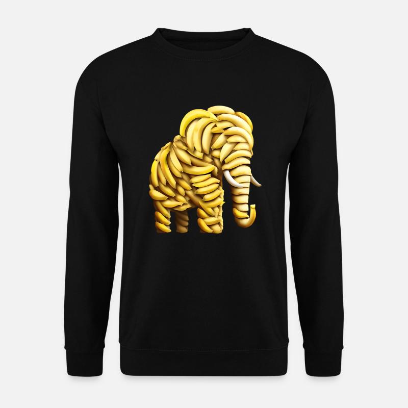 Bananen Elefant - Unisex Pullover - Schwarz