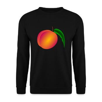 peach pfirsich veggie gemuese fruits16 - Unisex Pullover - Schwarz - Vorne - Alina (178cm) & Michal (187cm)