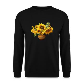 sunflowers sonnenblumen garten garden spring11 - Unisex Pullover - Schwarz - Vorne - Alina (178cm) & Michal (187cm)