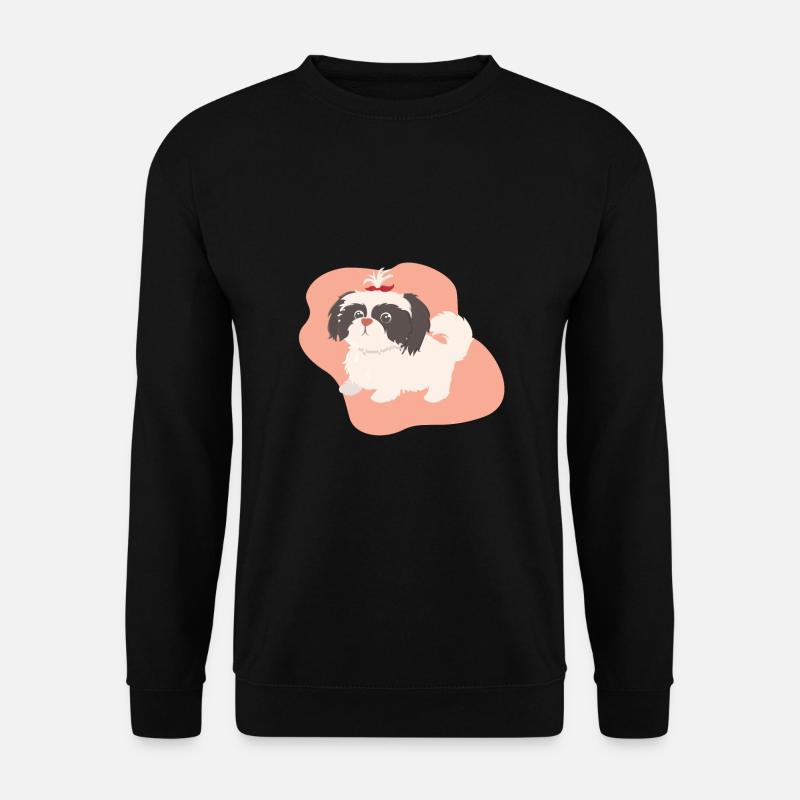 Dog with braid - Unisex Sweatshirt - black