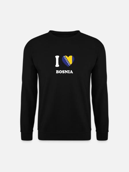 i love home geschenk land BOSNIA - Unisex Pullover - Schwarz