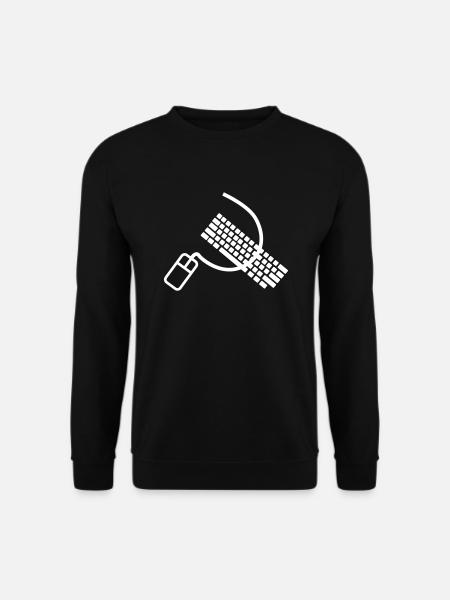 Souris et clavier comme le marteau et la faucille - Sweat-shirt Unisexe - noir