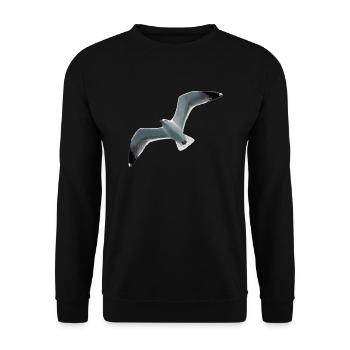 Mouette - Sweat-shirt Unisexe - noir - Devant - Alina (178cm) & Michal (187cm)