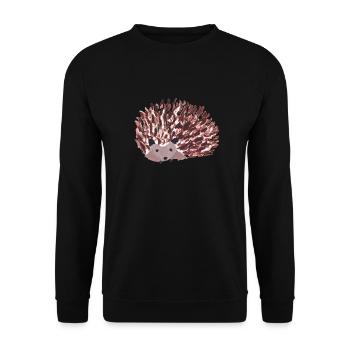 Hedgehog - Unisex Sweatshirt - black - Front - Alina (178cm) & Michal (187cm)