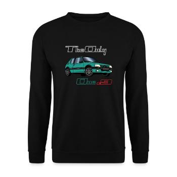 205 1,9 1991 Griffe Vert Fluorite - Sweat-shirt Unisexe - noir - Devant - Alina (178cm) & Michal (187cm)