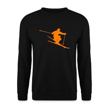 Ski acrobatique skieur silhouette Freeski - Sweat-shirt Unisexe - noir - Devant - Alina (178cm) & Michal (187cm)
