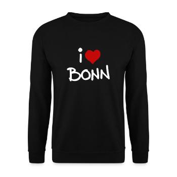 Lieblingsstadt Bonn - Unisex Pullover - Schwarz - Vorne - Alina (178cm) & Michal (187cm)