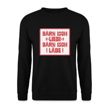 Bärn isch Liebi Bärn isch Läbe - Sweat-shirt Unisexe - noir - Devant - Alina (178cm) & Michal (187cm)