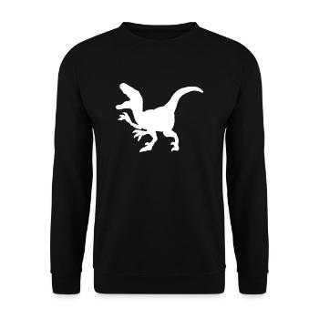 Dinosaures: Velociraptor - Sweat-shirt Unisexe - noir - Devant - Alina (178cm) & Michal (187cm)