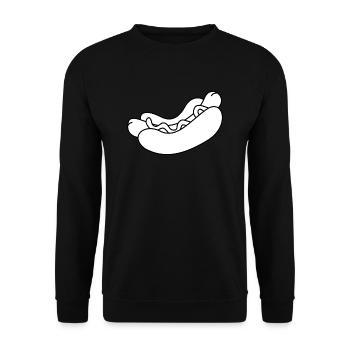 saucisses hot dog hot dog fastfood10 fast-food - Sweat-shirt Unisexe - noir - Devant - Alina (178cm) & Michal (187cm)