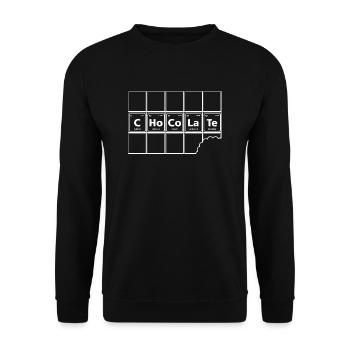 chocolate Periodensystem Element Genie - Unisex Pullover - Schwarz - Vorne - Alina (178cm) & Michal (187cm)