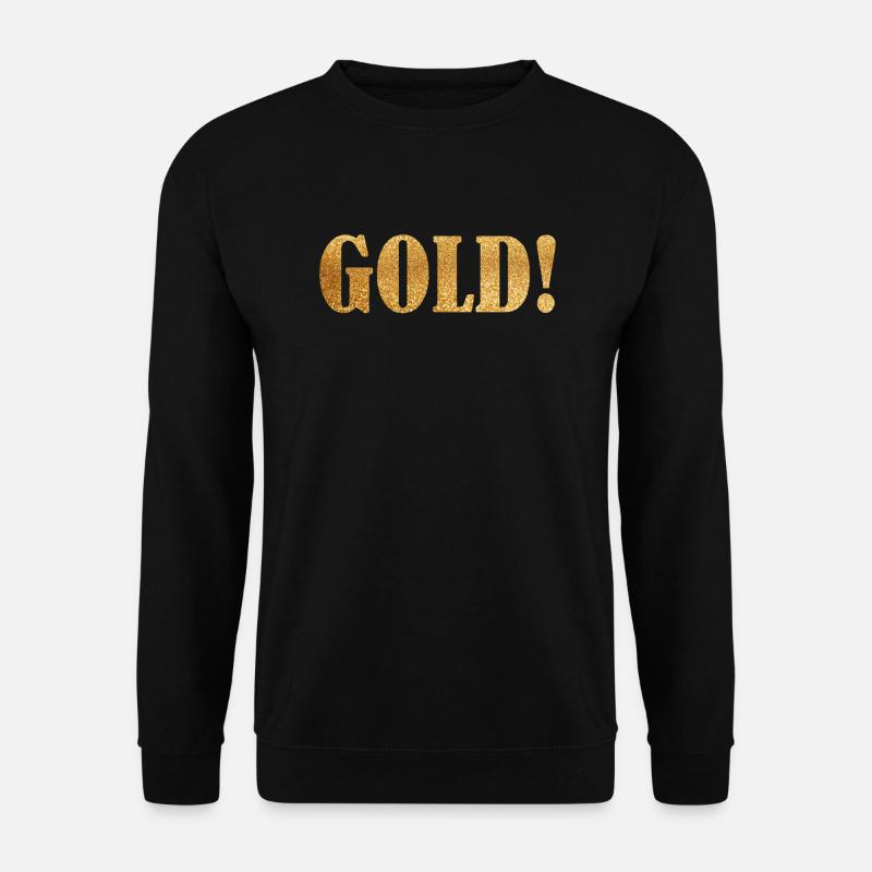 Gold Glitzer Wort Wörter Aufschrift Geschenkidee - Unisex Pullover - Schwarz