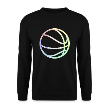 Basketball Neon Pastel - Unisex Pullover - Schwarz - Vorne - Alina (178cm) & Michal (187cm)