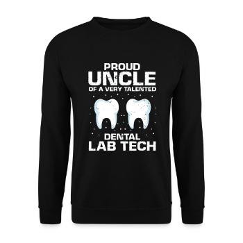 Laboratoire dentaire et technologie dentaire pour cliniques dentaires - Sweat-shirt Unisexe - noir - Devant - Alina (178cm) & Michal (187cm)