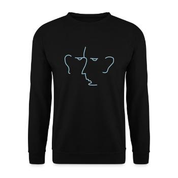 Visage - Sweat-shirt Unisexe - noir - Devant - Alina (178cm) & Michal (187cm)